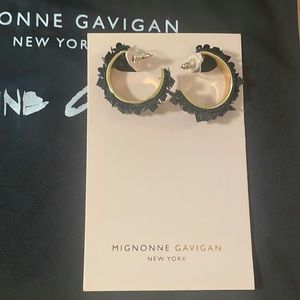 Mignonne Gavigan Black Gold Hoop Earrings